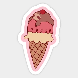 Icecream Sloth Sticker